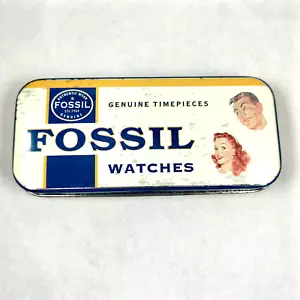 Fossil Watches Vintage Tin 1994 Authentic 1960's Style 6 in Long Redhead Girl - Picture 1 of 4