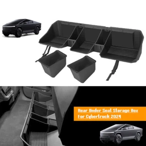 Fit For Tesla Cybertruck 2024 Rear Under Seat Storage Box Organizer Hidden Tray - Picture 1 of 9
