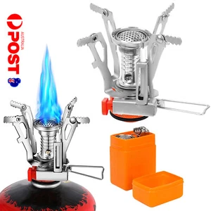 Outdoor Picnic Gas Burner Portable Backpacking Camping Hiking Mini Stove W - Picture 1 of 12