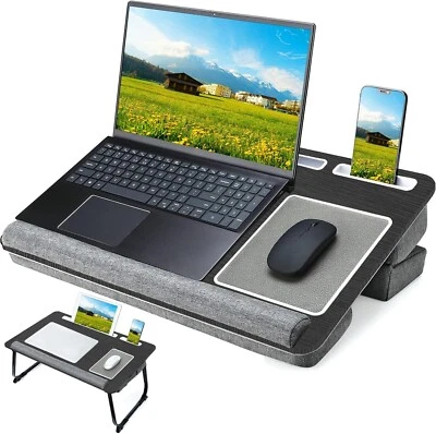 Laptop Desk 2 in 1 Lap Desk with Cushion 17 inch Laptop Folding Table with Pad - Image 1 of 4