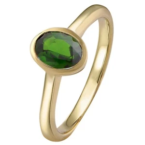 Acalee Jewelry Women's Ring Gold 333/8K Chrome Diopside 90-1015-05 - Picture 1 of 5