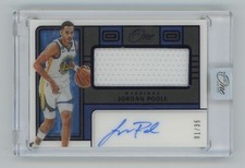 2022-23 Panini One and One Purple Jumbo Jersey Auto Jordan Poole 01/35 JJA-JPL