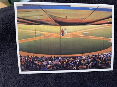 "YANKEE STADIUM SCREENPLAY"-Bill Goff-Postcd-Late '70's game-Chambliss @ Bat!-NM - Image 1 of 2