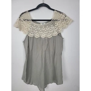 Blusa Hayden Los Angeles Gris Tejida Cuello Barco Grande Mujer Pullover Informal Nueva con Etiquetas - Imagen 1 de 6