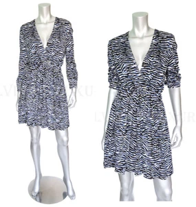 JUST CAVALLI BY ROBERTO CAVALLI ABITO STAMPA TIGRE FINTO AVVOLGENTE $670 tg IT 42 US 6 - Foto 1 di 11