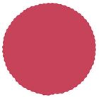 24 pc - 14" diameter Light burgundy round paper placemats scalloped - 24# paper