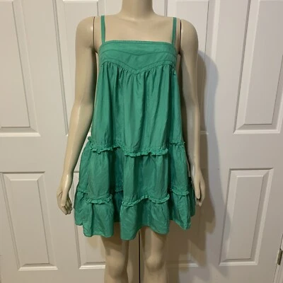 MARCIANO 100% SILK Green Sleeveless Baby Doll Dress XS (CG) - Image 1 of 4