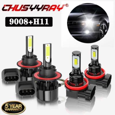 Para Pontiac Torrent 2006-2009 4X 6000K Faro LED Alto/Bajo + Kit Bombillas Antiniebla Foto 1 de 4