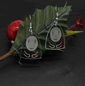 VENDEDOR DEL REINO UNIDO Lindos Anime Coreano Transparente Sin Cara Pendientes Colgantes Joyería - Imagen 1 de 3