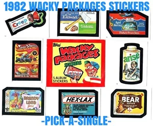 1982 Wacky Packages Album Stickers Series -PICK-A-SINGLE- Complete Your Set - Picture 1 of 121