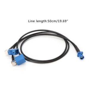 Fakra Male Adapter To 2 Fakra Female Combined Cable Replacement RG174 Y Type - Zdjęcie 1 z 8