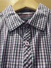 Men?s Ted Baker Long Sleeved Purple Checked Shirt - Size 4 / Large
