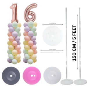 2Set Balloon Stand Arch Kit, Column Base Frame Kit Wedding Birthday Party DIY UK - Picture 1 of 11