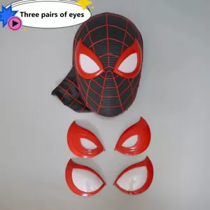 Casco Spider-Man Miles Morales Cosplay Spiderman Maschera 3D 3 Paia di Occhi - Foto 1 di 9
