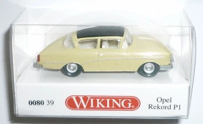 Wiking 008039 Opel Rekord P1 Limousine 1957 - 1962 grünbeige mit schwarzem Dach - Bild 1 von 3