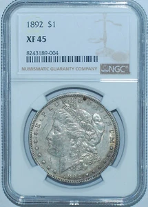 1892 NGC XF45 Morgan Silver Dollar - Picture 1 of 2