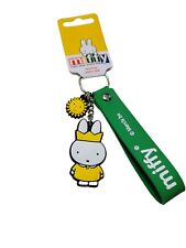 New JAPAN Miffy White Yellow Skirt Rabbit Standing Key Ring Chain Bag Holder