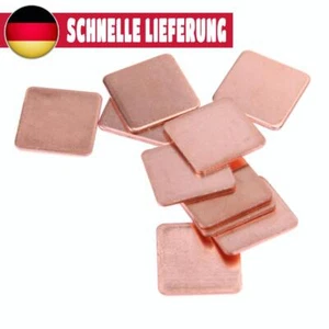 10 Stück 15 mm x 15 mm 0,3 mm Kühlkörper-Kupfer-Unterlegscheiben-Thermopads für - Bild 1 von 9