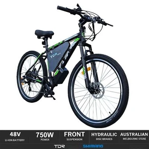 TDR 29 Inch Electric Bike Mountain Bicycle 750W eBike e-MTB, 48V 28A Battery Kit - Picture 1 of 12