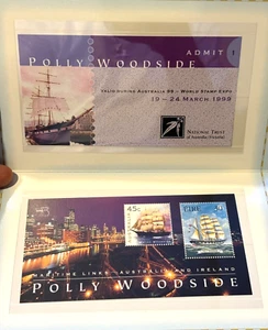Australia & Ireland POLLY WOODSIDE Presentation Pack 1999 World Stamp Expo - Picture 1 of 3