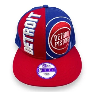 Detroit Pistons NBA New Era 9FIFTY Kids/Youth Size Snapback Cap (Blue/Red) NWT - Picture 1 of 11