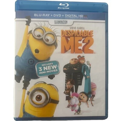 Despicable Me 2 ~ Blu-ray + DVD 2013 ~ Steve Carell w/Slipcover - Image 1 of 2