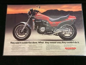 1981 HONDA V45 SABRE LAMINATED PHOTO PRINT ADVERTISEMENT 17" X 11 1/4" - Picture 1 of 5