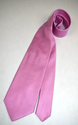 Corbata de Colección Años 80 Brooks Brothers Rosa Pequeño Azul Cuadrado Poli Corbata Ancha 55.5 x 4" Foto 1 de 4