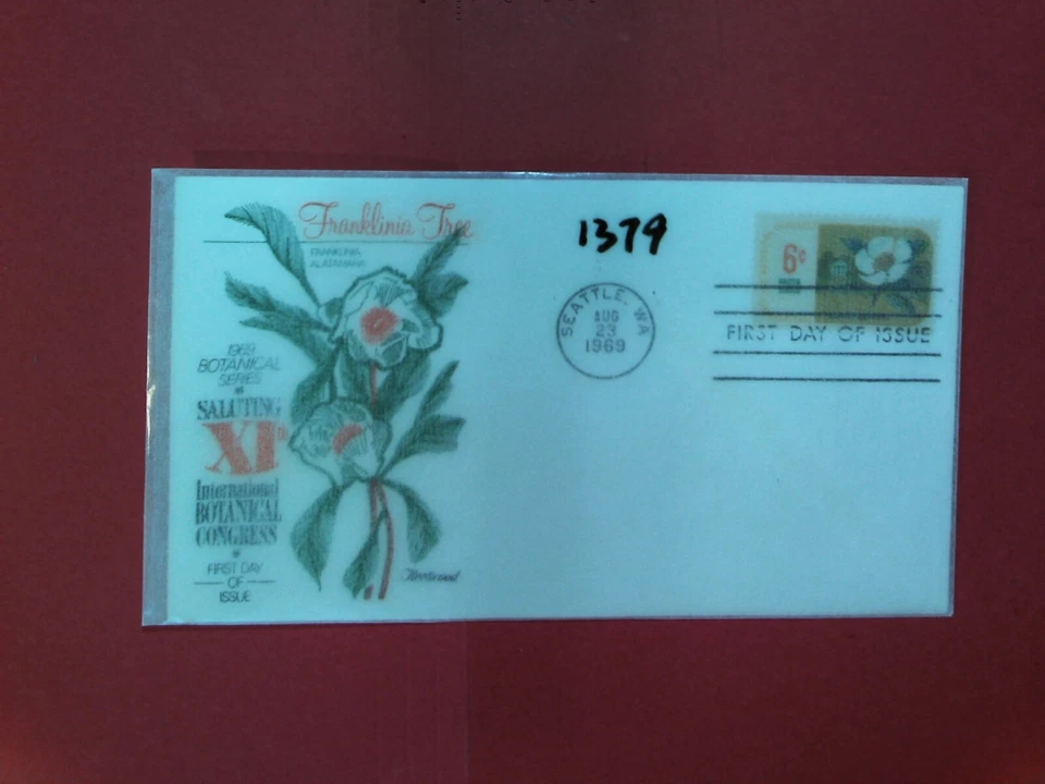 U. S. Stamp FDC-1379 -Franklinia Tree - Fleetwood cachet - comb. shipping - Image 1 of 1