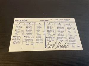 Burt Hooton   signed autograph Strat-o-matic  Card 1985 Texas  Debut 1971 - Picture 1 of 2