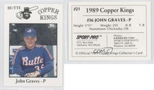 1989 Sport Pro Billings Mustangs John Graves #21