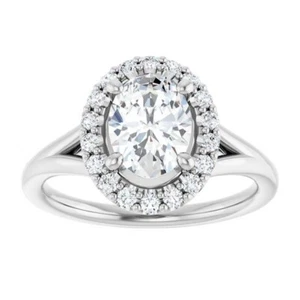 1 ct Oval Cut D-VVS1 Moissanite Wedding Engagement Ring S925 Sterling Silver - Picture 1 of 12