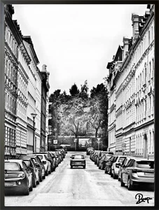 Trabi Holz Foto Bild 40x60cm Kunst Fotografie Wand Auto Oldtimer Trabant DDR Ost - Picture 1 of 4
