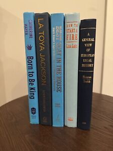 Set of 5 Hardcover Decorative Books - Blue