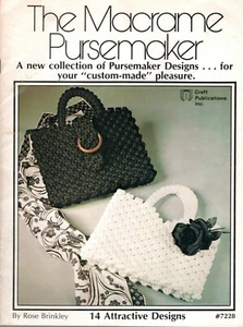 THE MACRAME' PURSEMAKER #7228 14 Designs Macrame' Pattern Booklet - Picture 1 of 1