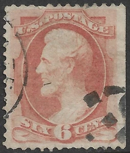 Estados Unidos #159 6c. Edición Lincoln usada muy fina - Imagen 1 de 2