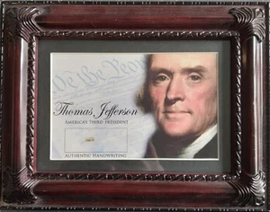 Thomas Jefferson Auténtica Palabra Manuscrita “sr” con Carta de Autenticidad JSA - Imagen 1 de 4