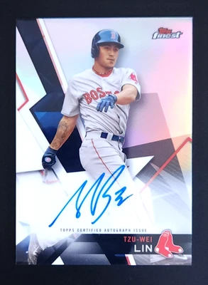 Tzu-Wei Lin 2018 Topps Finest Refractor Rookie RC Auto ( Red Sox ) - Image 1 of 2
