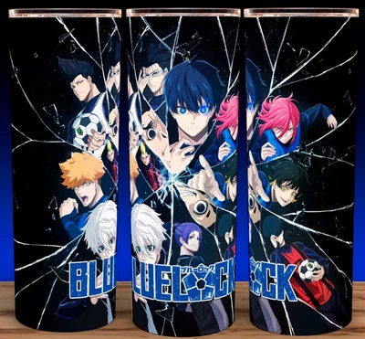 Taza vaso de vidrio para romper anime Blue Lock 20 oz Foto 1 de 3