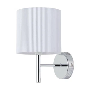 Aplique de pared moderno cromado pantalla plisada blanca - Imagen 1 de 5