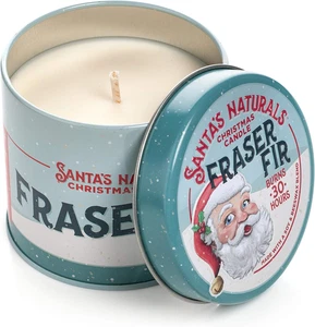 Candela di Natale Fraser abete (9 oz) brucia 30+ ore | Miscela di cera di soia e api con - Foto 1 di 7