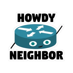 Network Engineer Router OSPF BGP Neighbor - Aufkleber - Bild 1 von 10