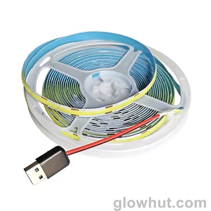 5V COB light strip USB connector 320 LED/meter red blue yellow green warm white - Foto 1 di 3
