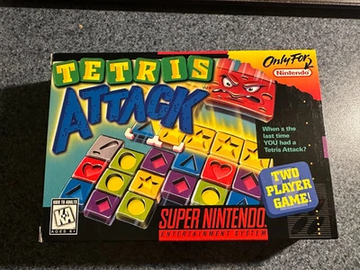 Tetris Attack Super Nintendo (SNES) Complete CIB Excellent Condition - Image 1 of 4