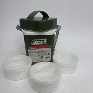 Coleman 2.11qt Insulated Green Plastic Food Jar Containers Work Camping Hiking - Picture 1 of 6