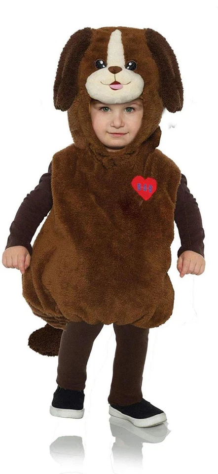 Kids Puppy Costume Boys Infant Toddler Belly Baby Plush Halloween 2T-4T - Image 1 of 1