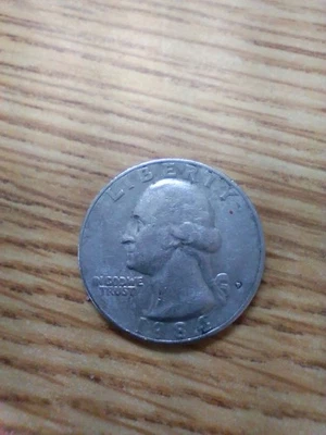 Moneda de error rara marca de ceca P de Washington 1984 con cuarto lleno Foto 1 de 2