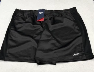 Reebok Men's Casual Basketball Satin and Mesh Shorts, Black, XL - Picture 1 of 3