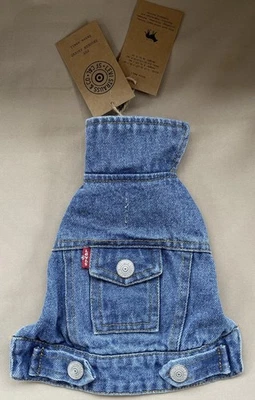 Levi's x Target Dog Pet Blue Denim Trucker Jean Jacket XS Lined New Red Tag - Image 1 of 3