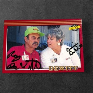 Ray & Diane DeWitt TEAM OWNERS 1992 MAXX RED #128 VINTAGE NASCAR signed card - Picture 1 of 1